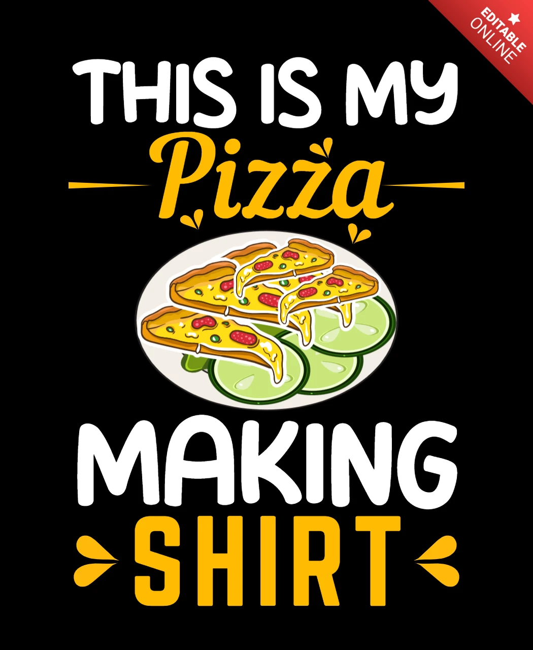 Voici mon modèle de t-shirt pizza
