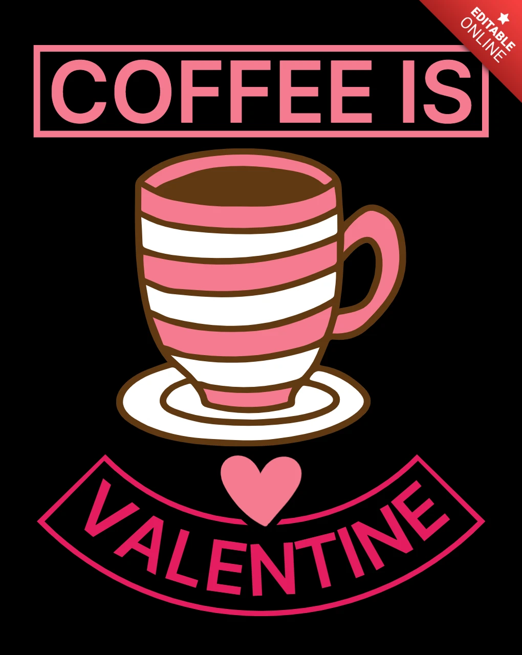 Kaffee ist valentine Design-Vorlage - niedlich und verspielt Grafik-Stil