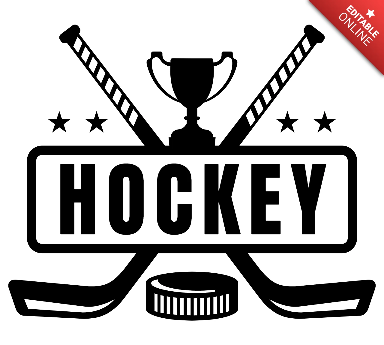 Hockey Sports Logo Design Template