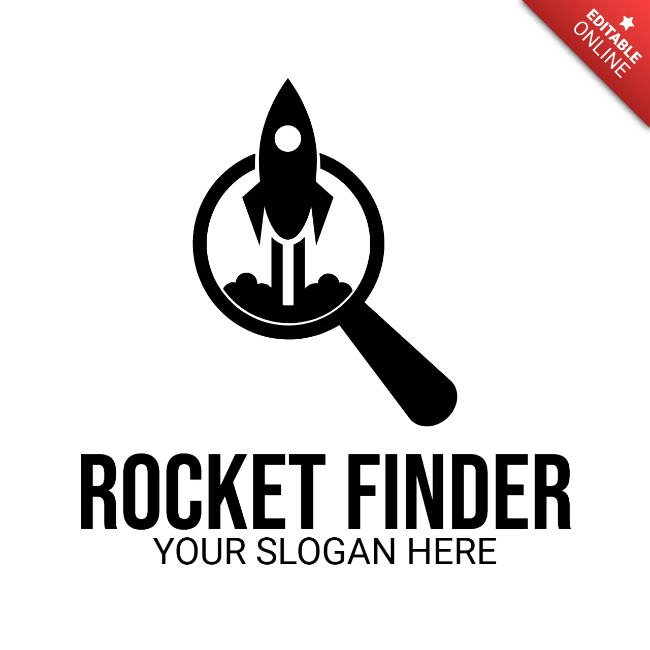 Plantilla de diseño del logotipo de Rocket Finder
