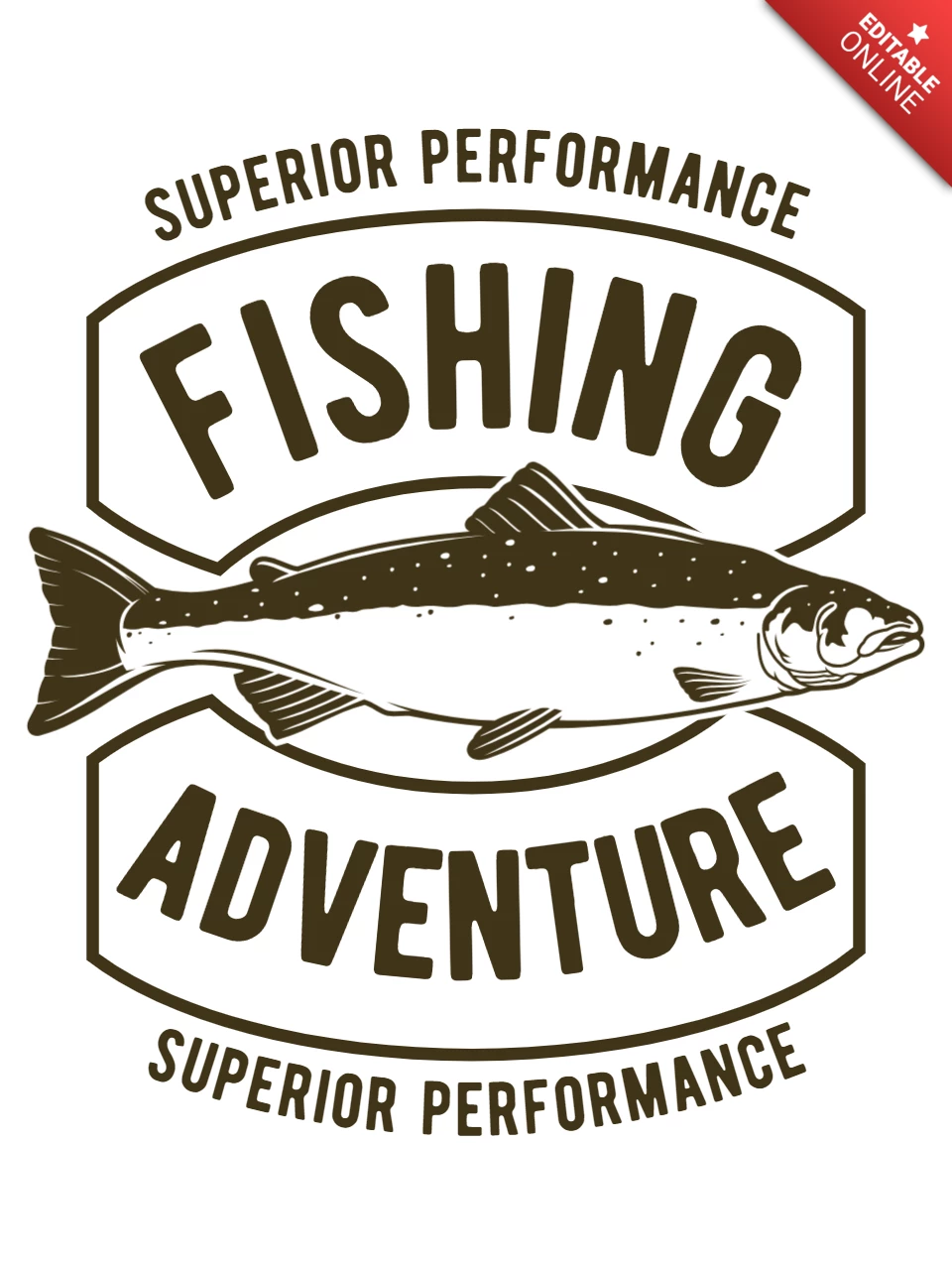 Modèle de conception de t-shirt de poisson d'aventure de pêche