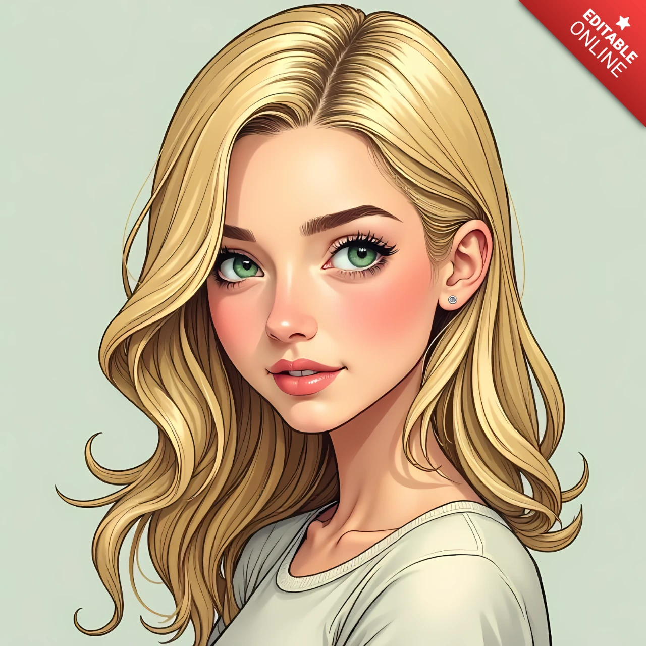 Editable Portrait Design Template for Creative Projects