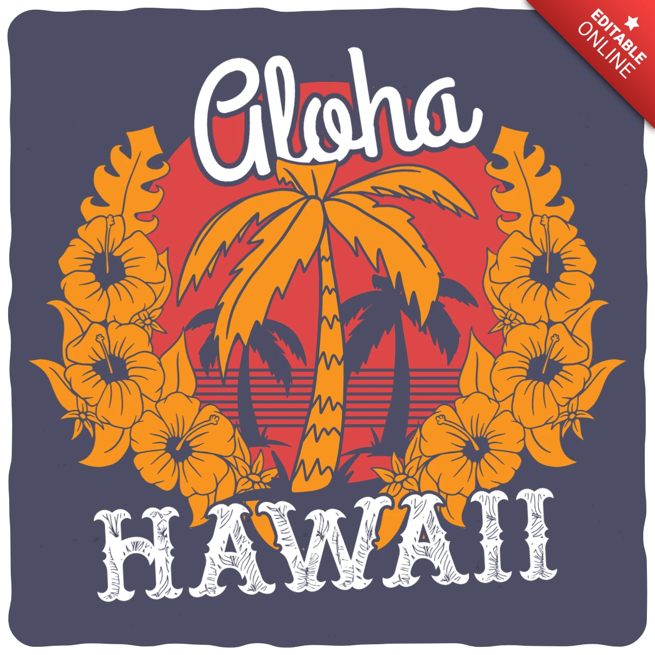 Aloha Hawaii T-shirt Design Template