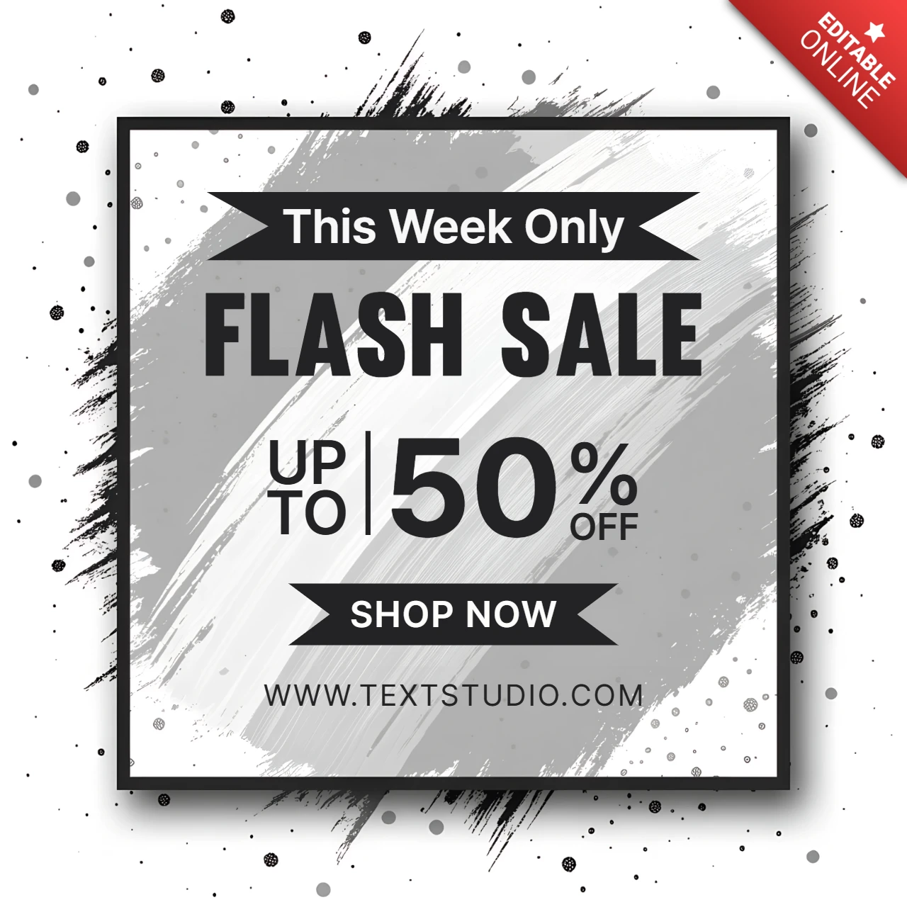 Fettes Flash-Sale-Vorlagendesign für Werbeplakate