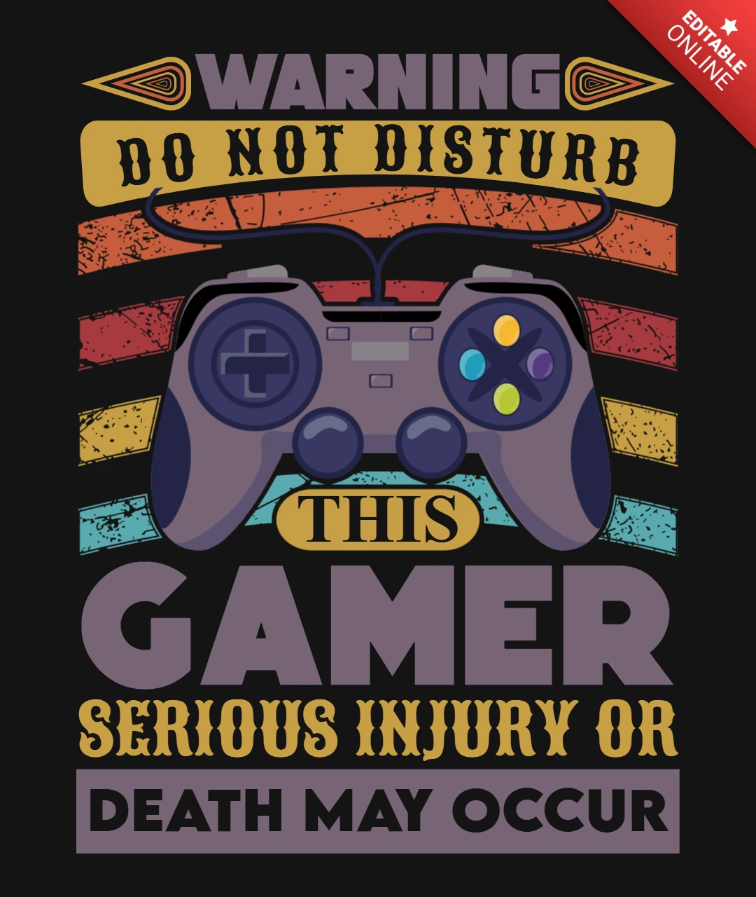 このゲーマーTシャツのデザインテンプレートを邪魔しないでください