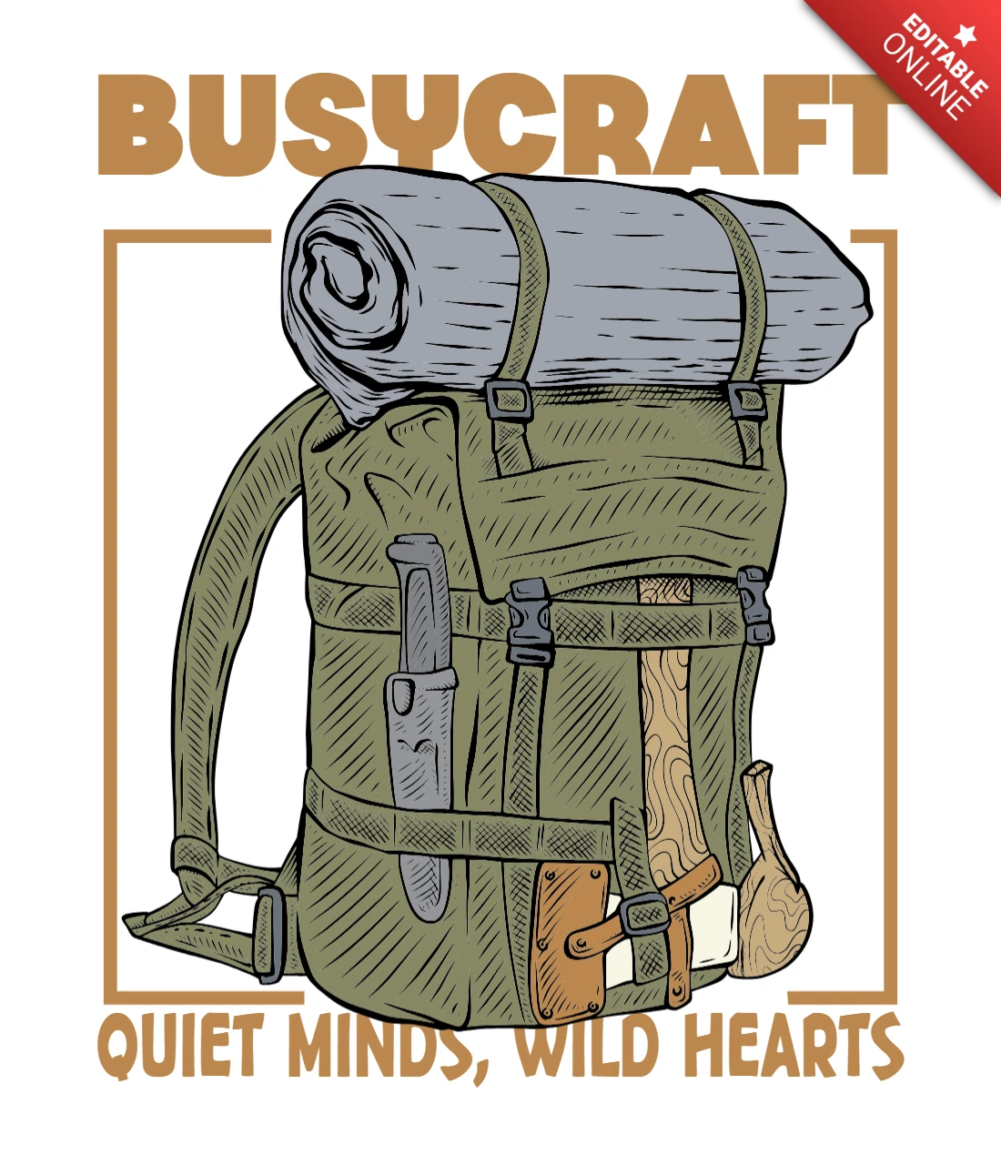 Plantilla de diseño de mochila de aventura para entusiastas del aire libre