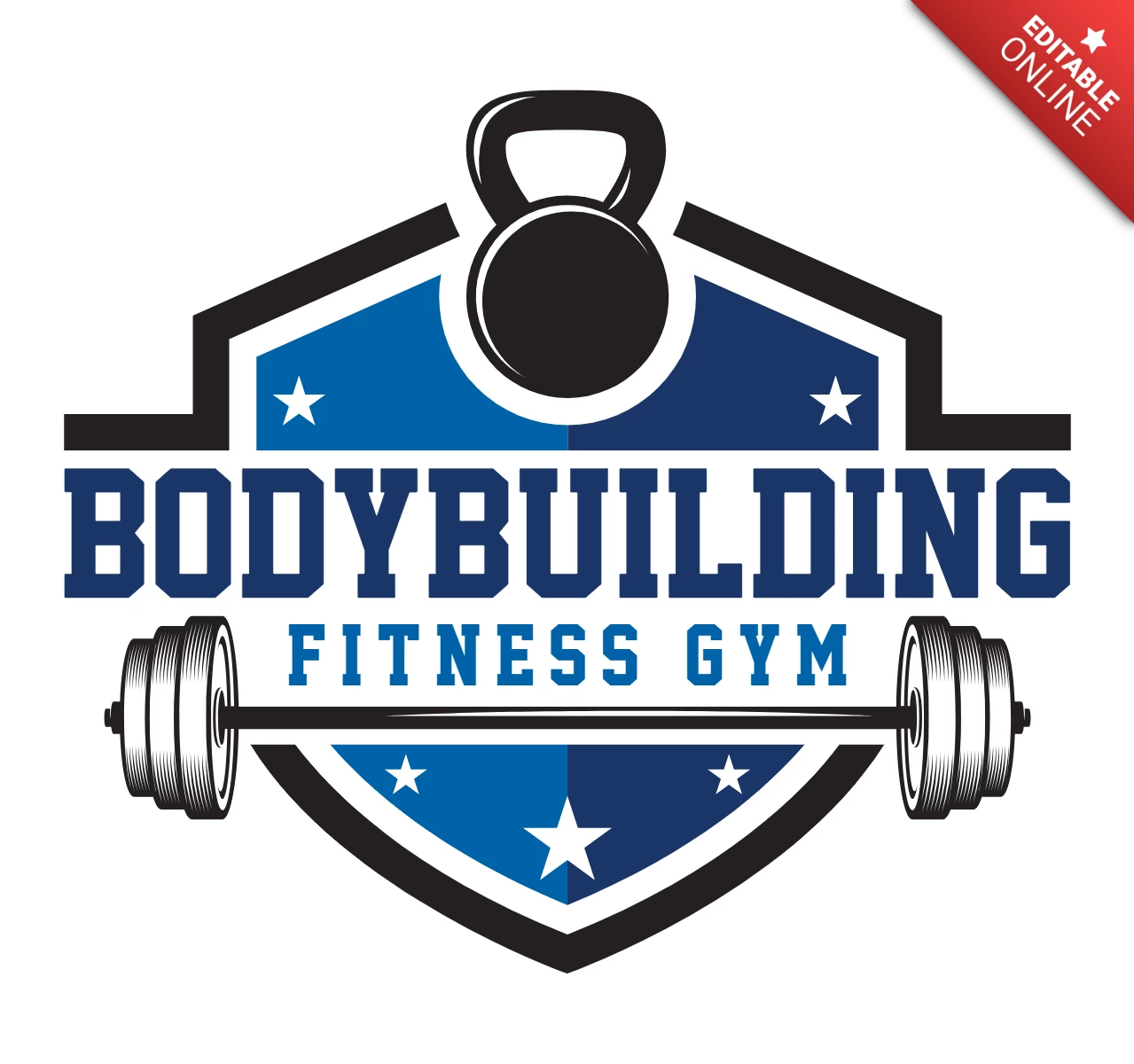 Plantilla de diseño de logotipo de centro de fitness de culturismo