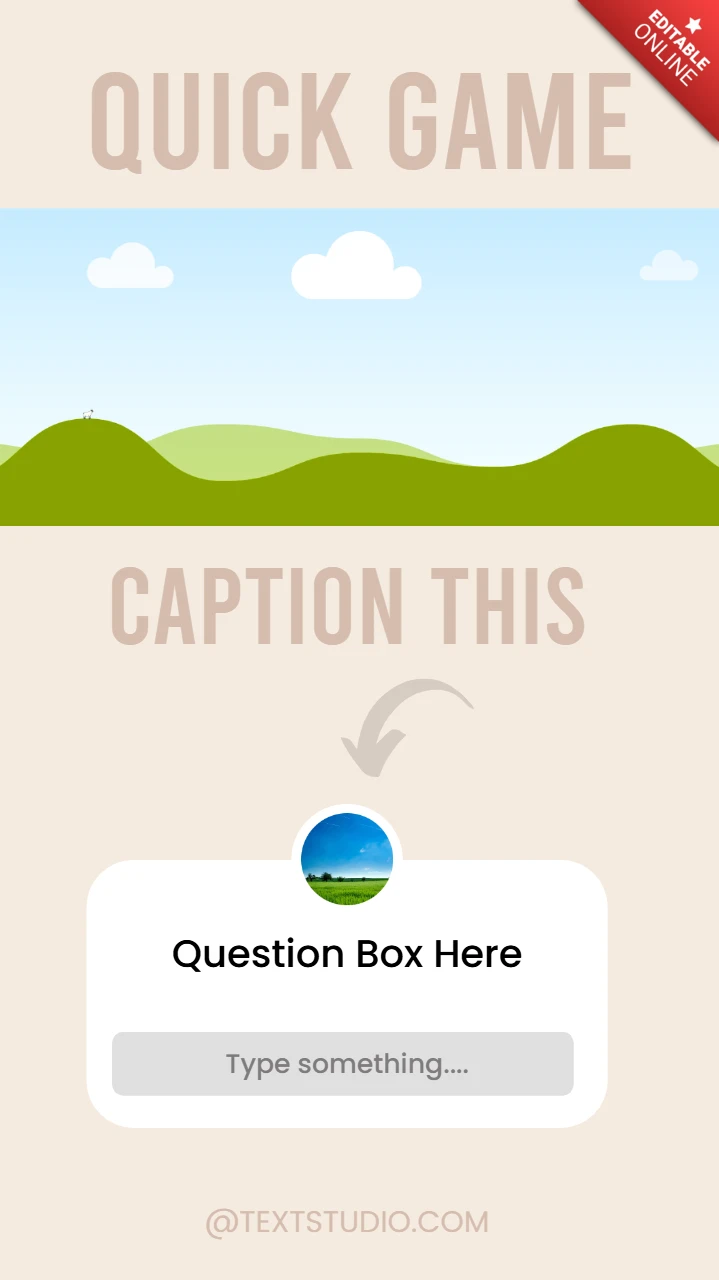 Jeu rapide légende instagram story post design template