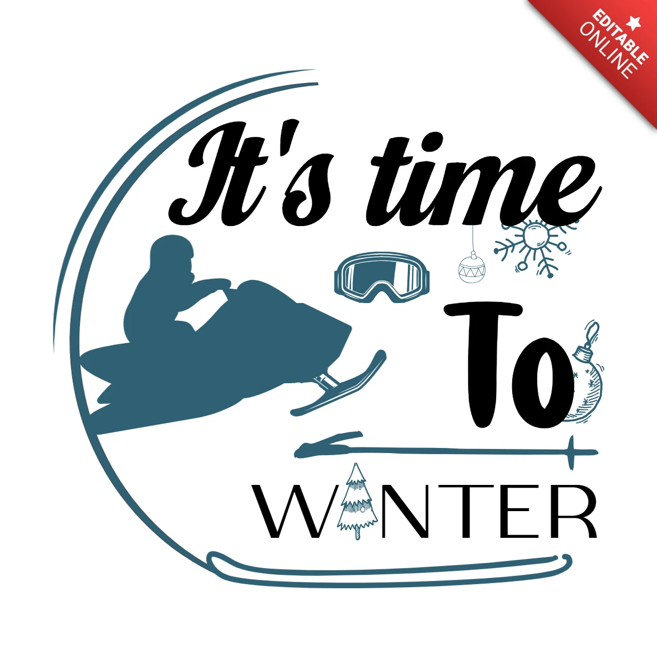 É hora do modelo de design de camiseta de inverno