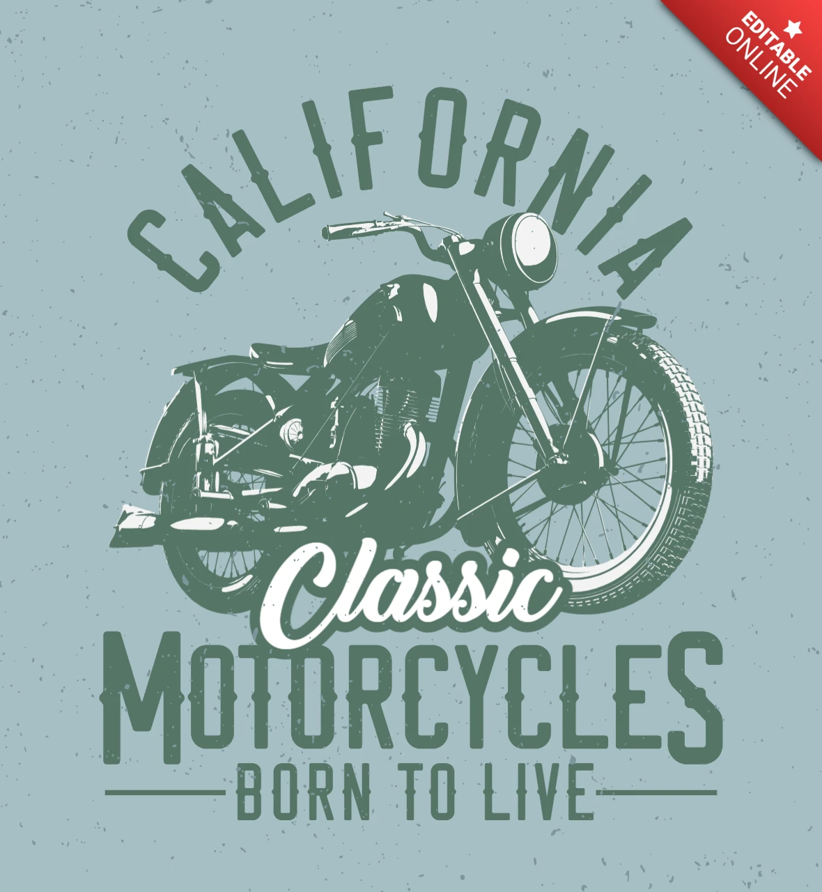 Vintage Motorcycle T-Shirt Design Template