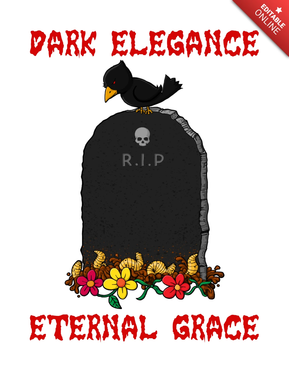 Dark Elegance Graveyard Design Template for Unique Artistic Creations