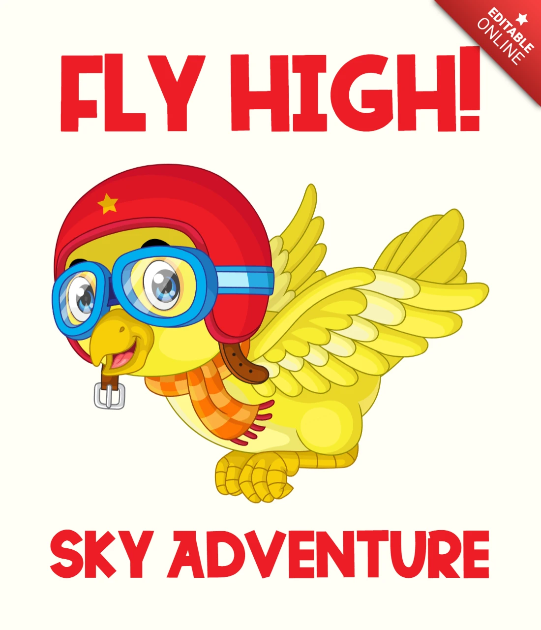 Oiseau volant haut dans le ciel design d'aventure pour les enfants projets de motivation