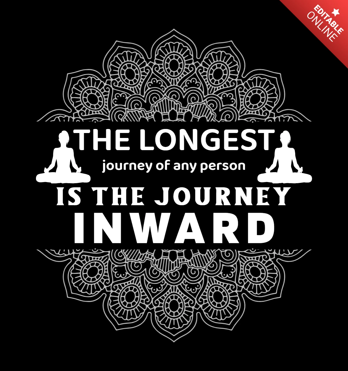 Modelo de design de camiseta com citação inspiradora de ioga