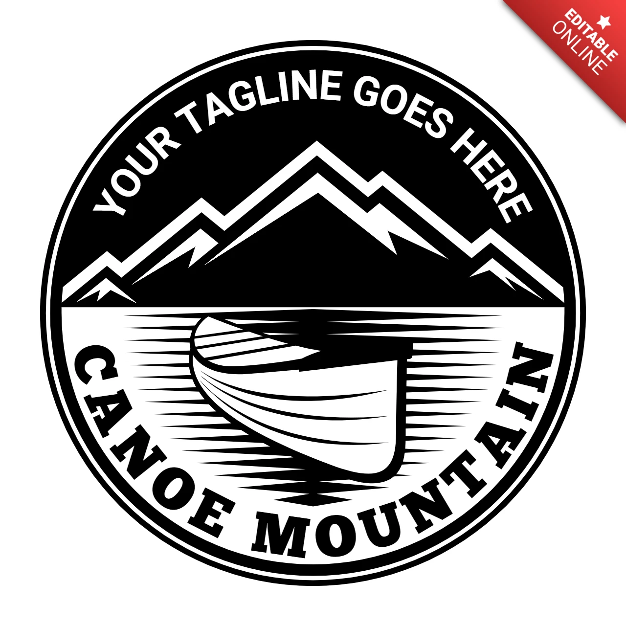Plantilla de diseño del logotipo de Cannoe Mountain