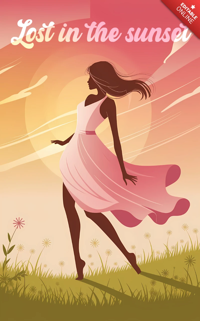 Lost in the sunset Designvorlage für elegante Visuals