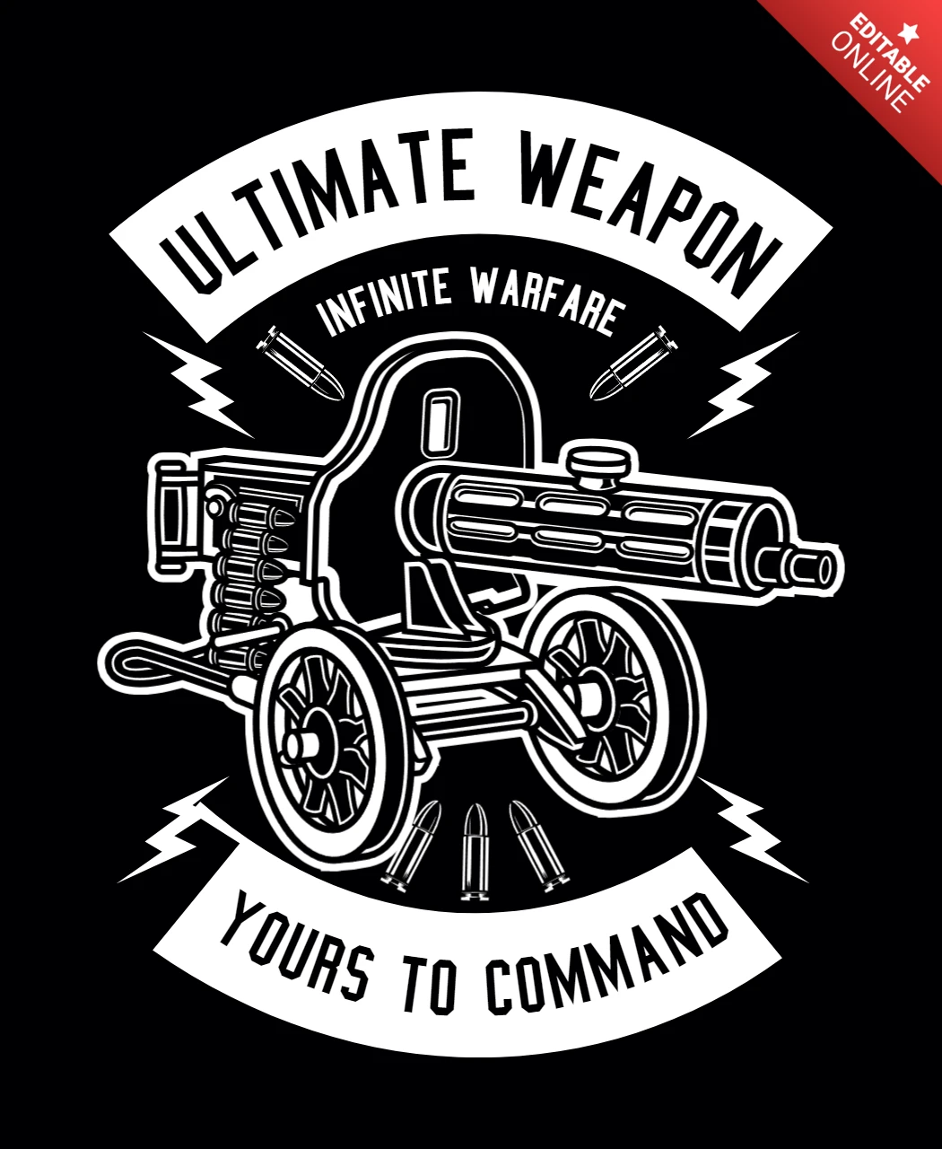 Ultimate Weapon T-shirt Design Template