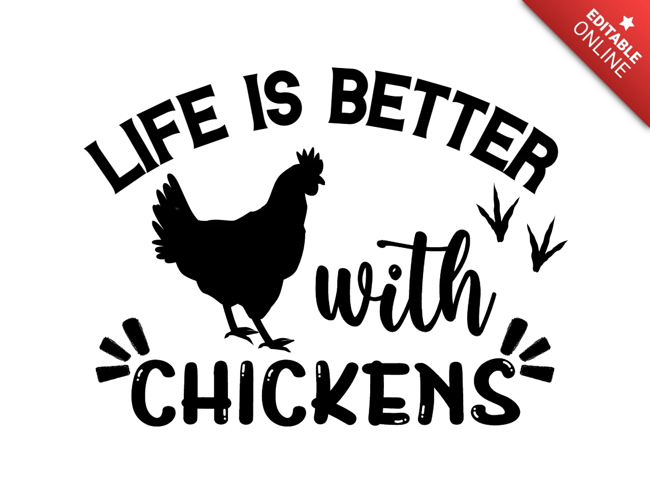 La vida es mejor con pollos granja diseño de la camiseta