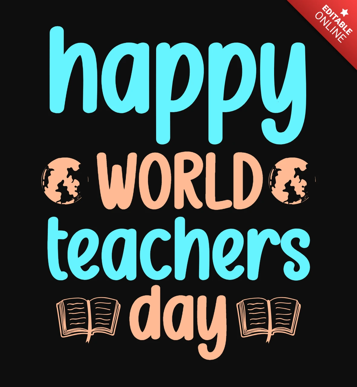 Happy World Teachers Day Book T-Shirt Design
