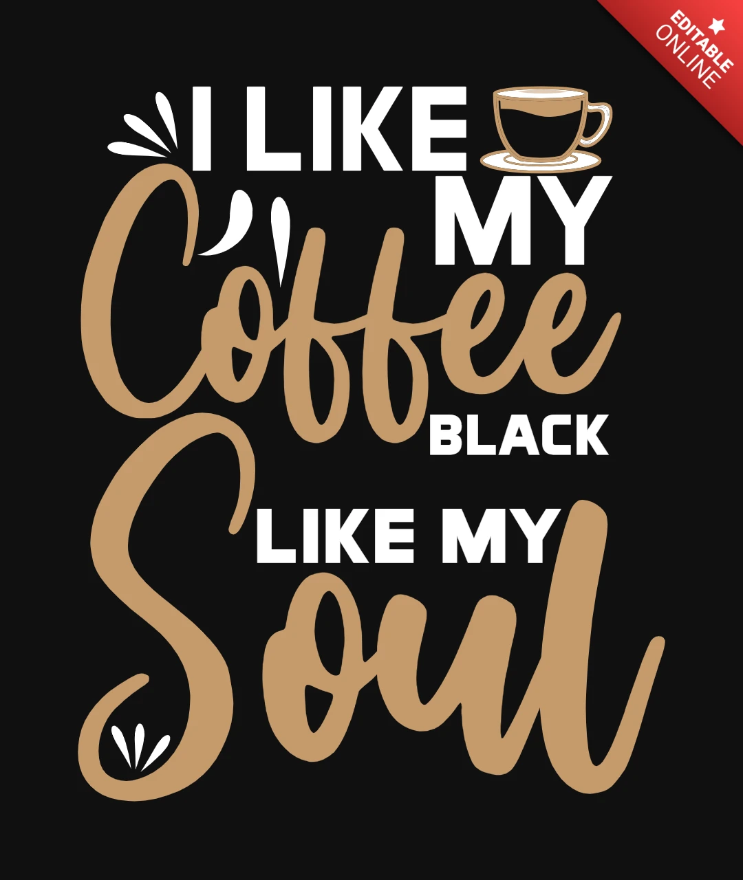 Mi piace il mio modello di design per maglietta da caffè