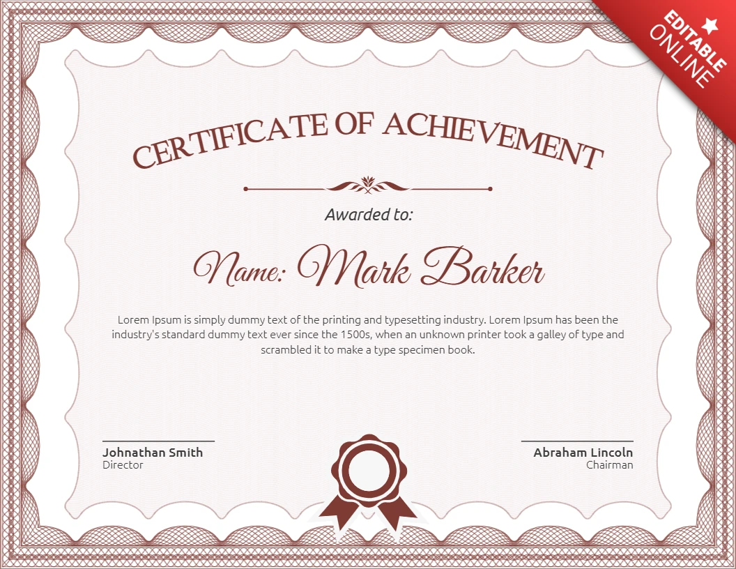 Plantilla de diseño de certificado profesional moderno y elegante