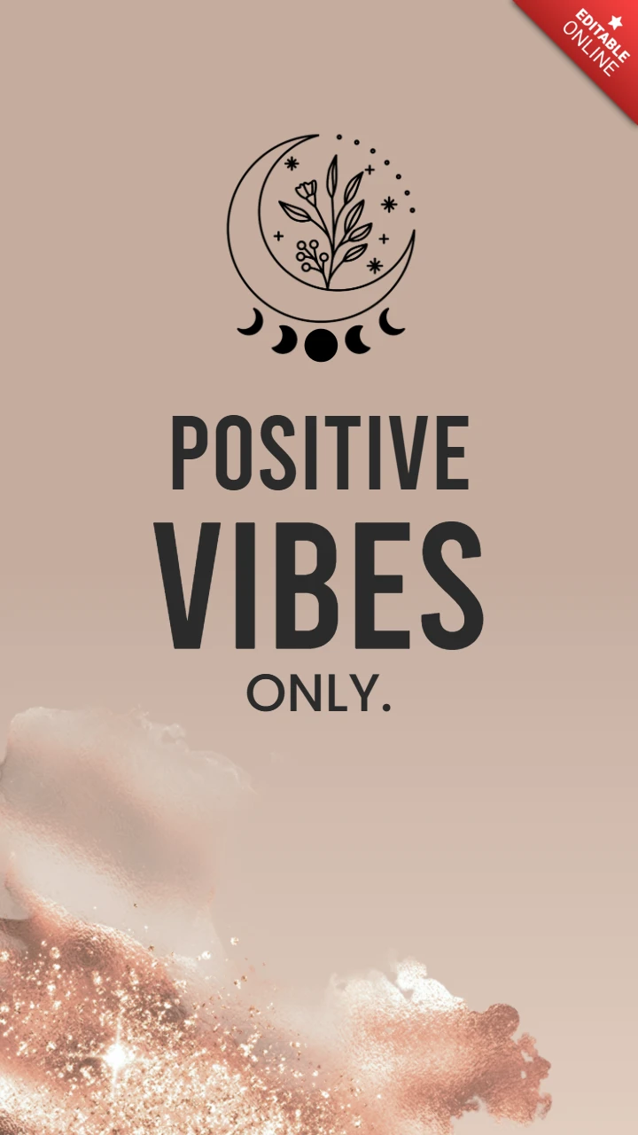 Celestial Design and Motivational Message Instagram Story Post Design Template