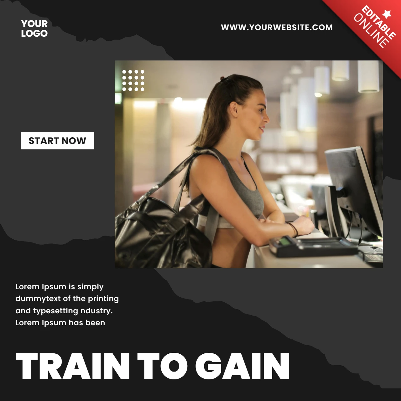 Grey And Black Social Media Post Design Template