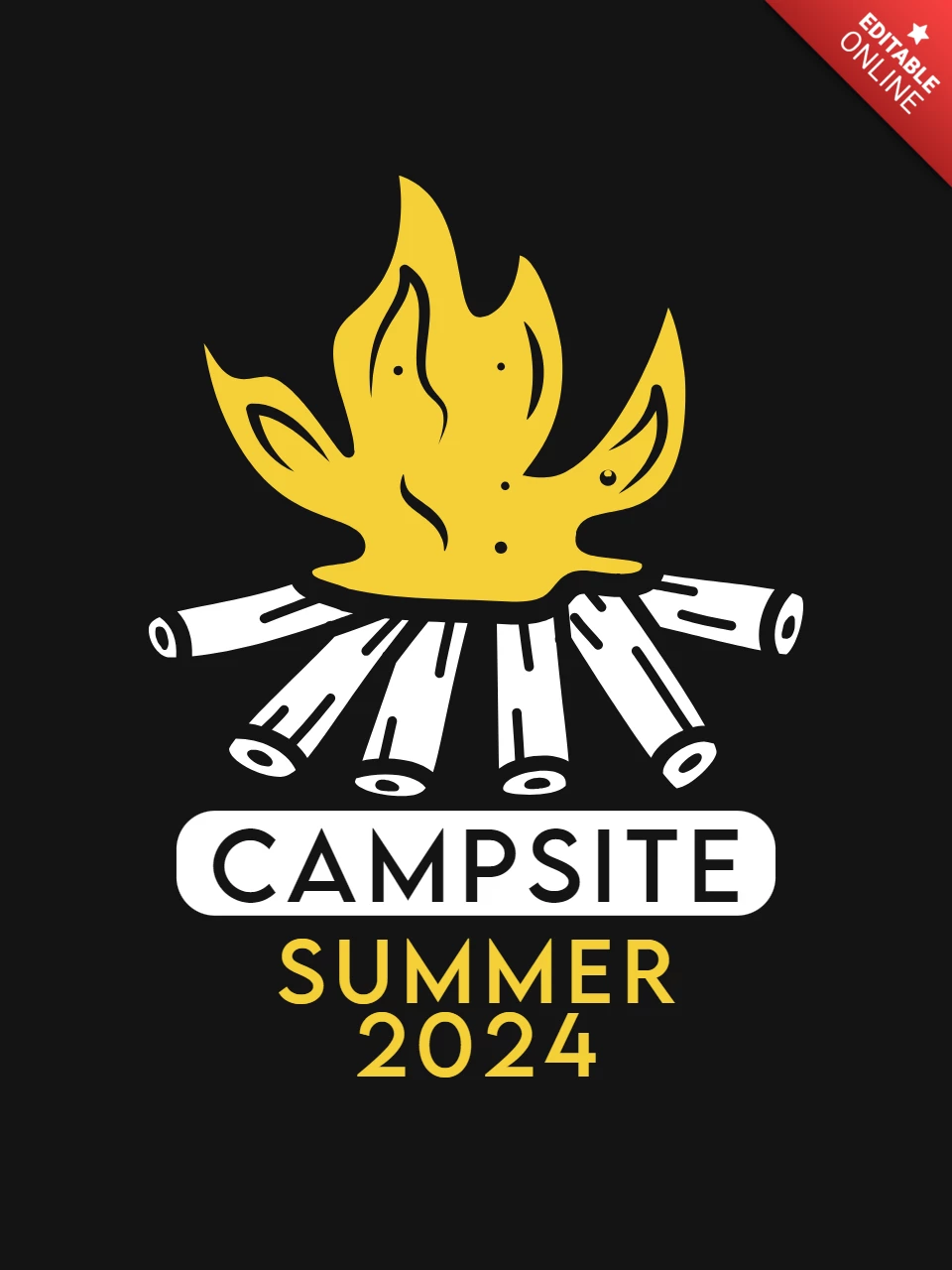 Summer Campsite T-shirt Template Design
