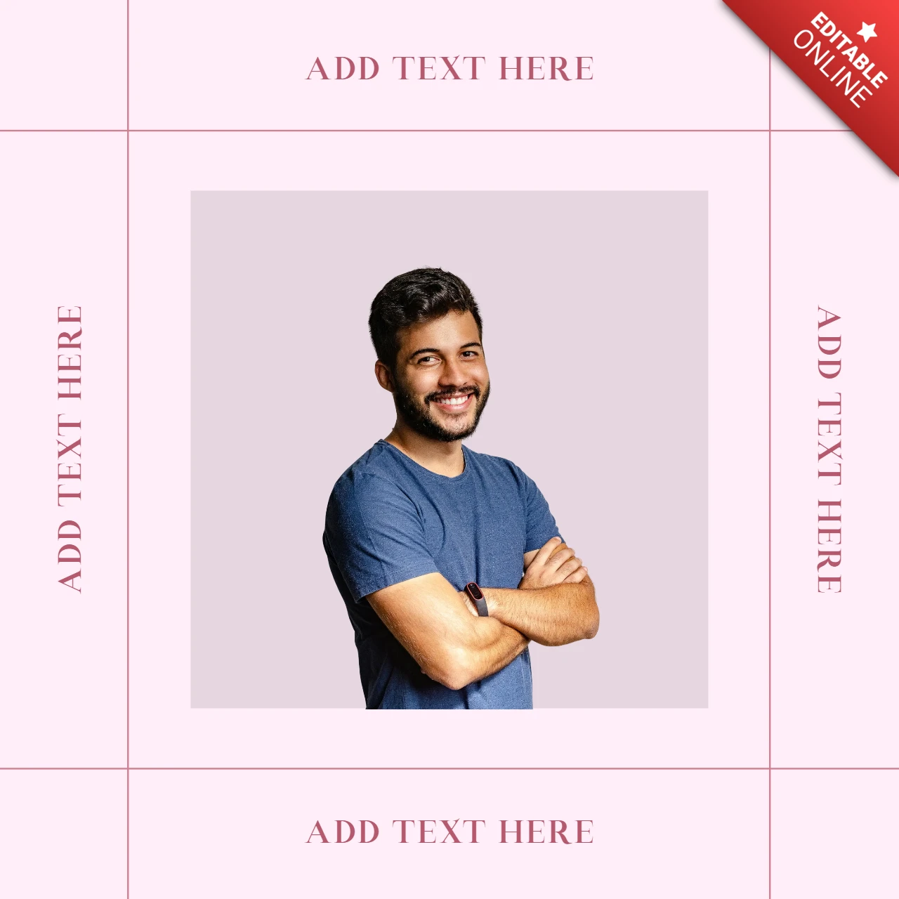 Anpassbare rosa Gitter Layout Instagram Post Design Vorlage