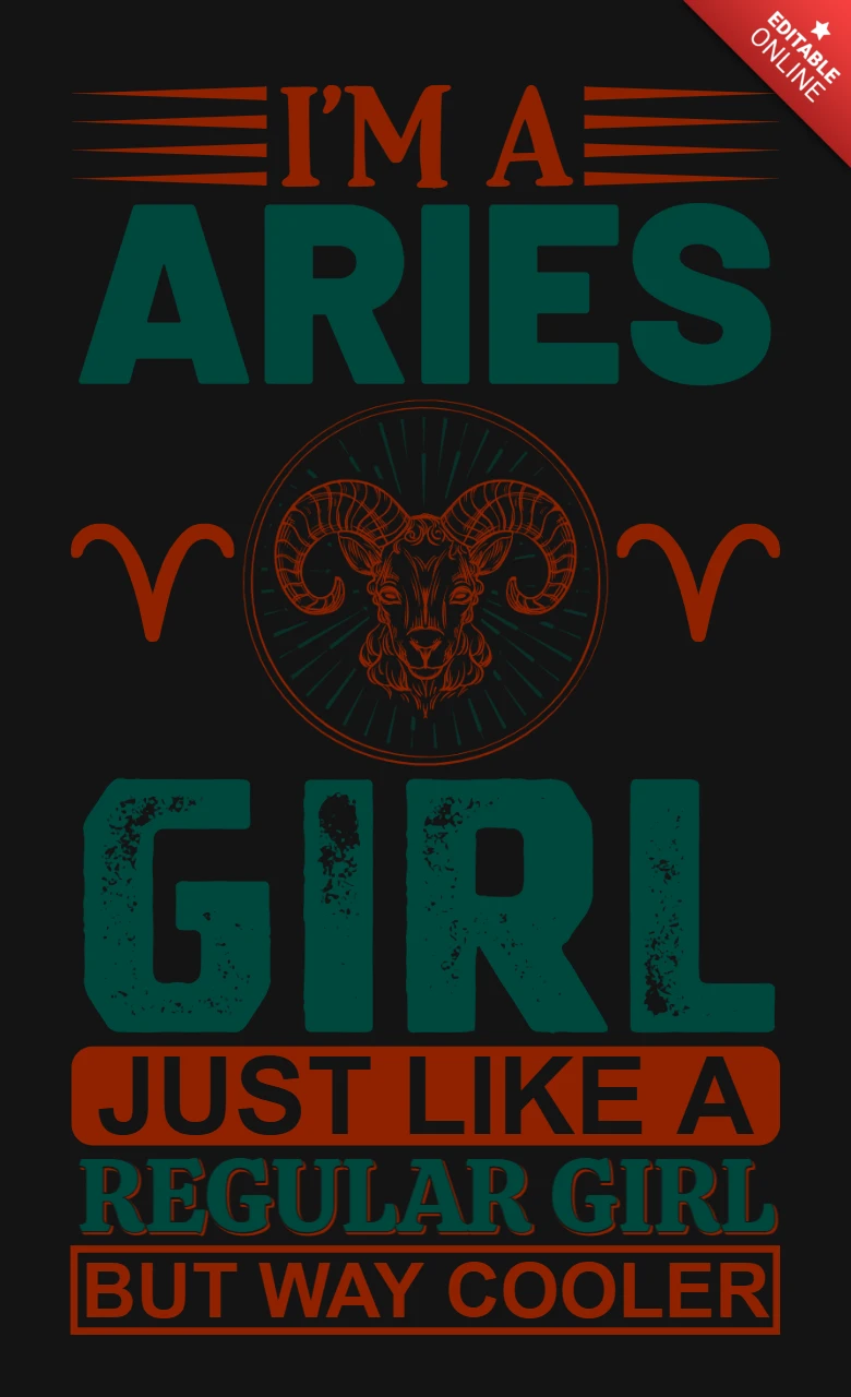 Ich bin ein wies mädchen sternzeichen t-shirt design vorlage