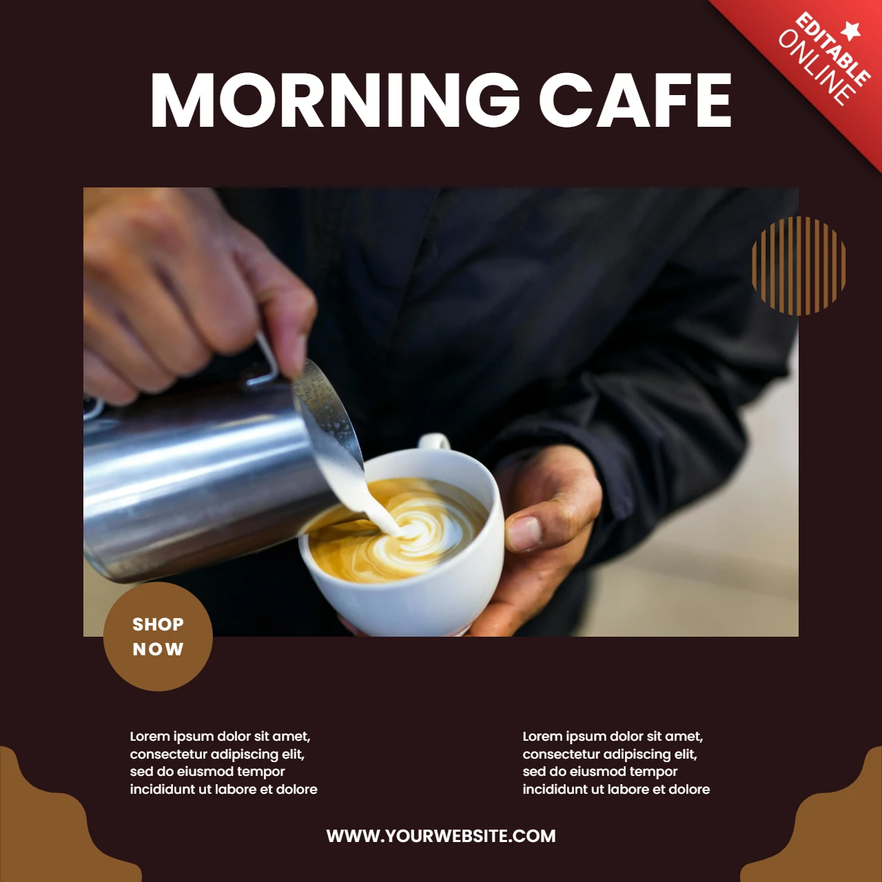 Morgenkaffee Social Media Post Design Vorlage