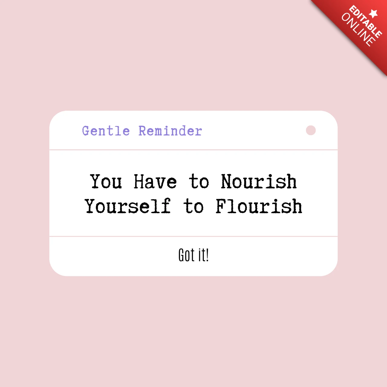 U bent genoeg herinnering instagram post ontwerpsjabloon