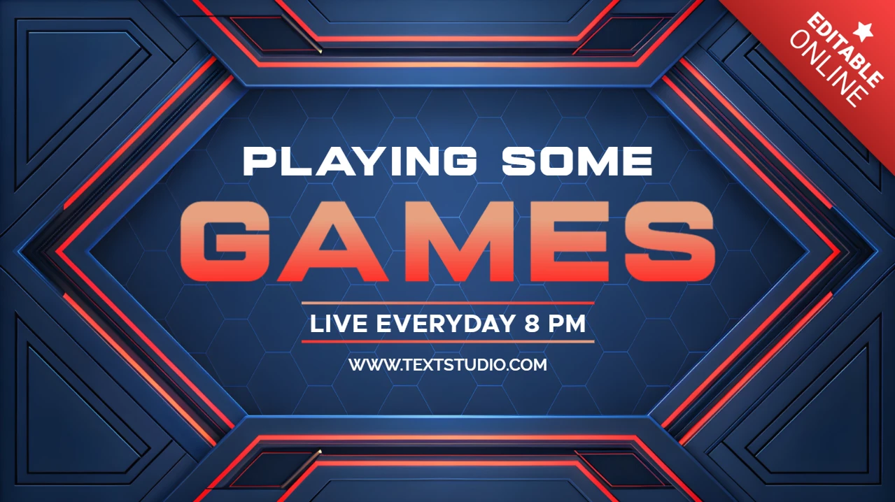 Futuristic Gaming Live Stream Template Design
