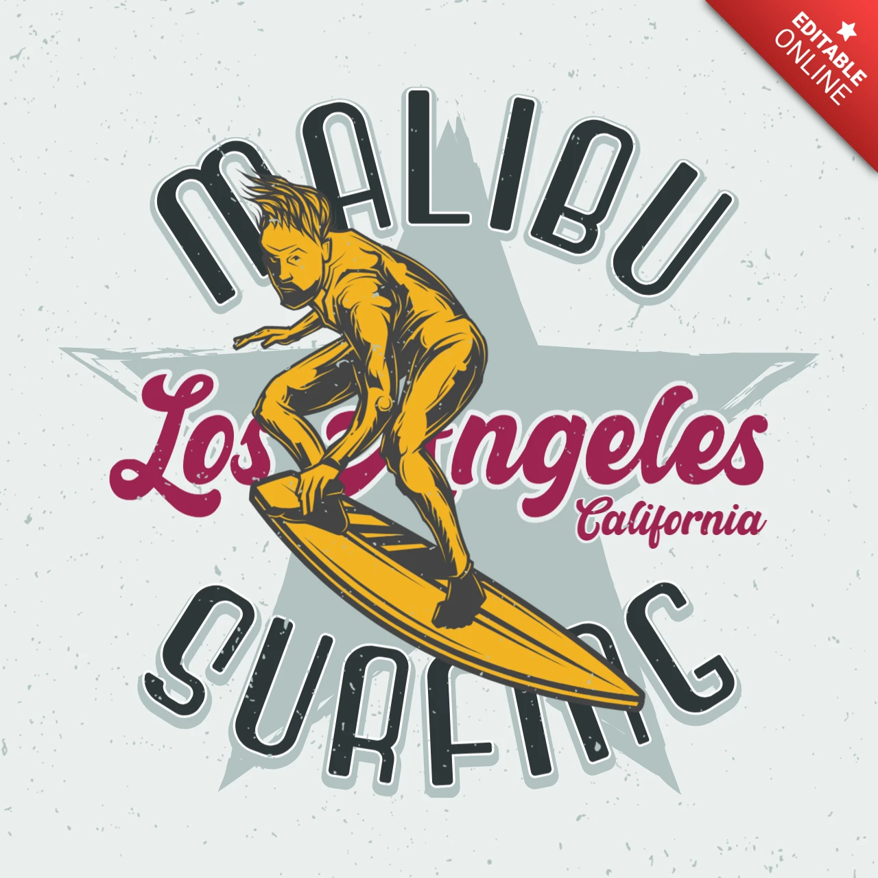 Männer auf surfen brett t-shirt design vorlage