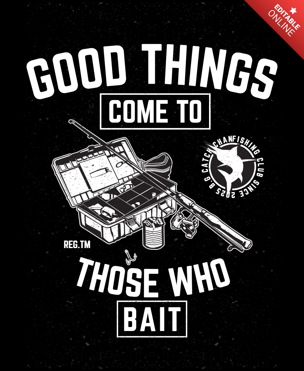 Gute Dinge kommen zu denen, die Köder Angeln t-shirt design