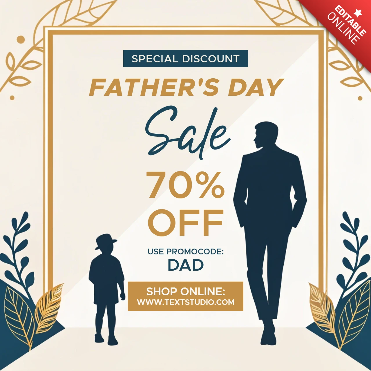**"modèle élégant pour les soldes de la fête des pères - 70% de réduction pour les promotions "**