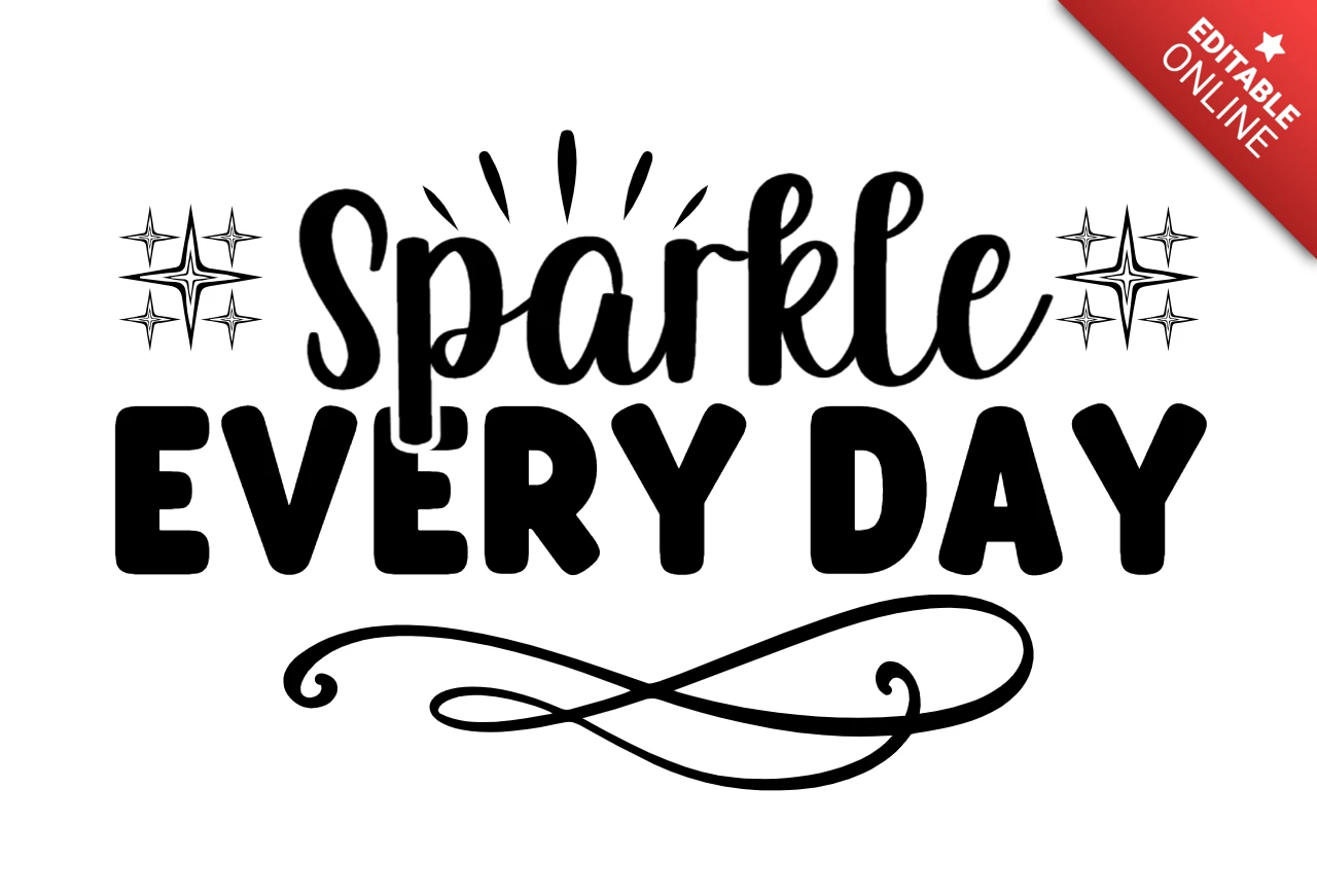 Sparkle Every Day Makeup T-Shirt Design Template