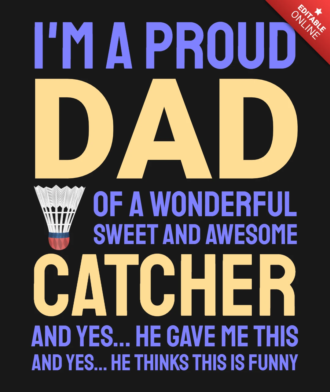 Sono un papà orgoglioso di un meraviglioso, dolce e fantastico ricevitore di badminton