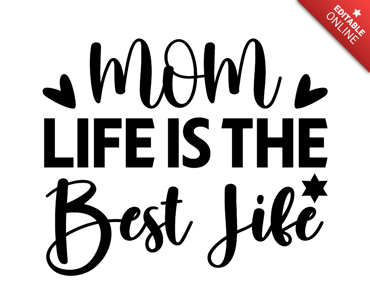 Mom life is the best life plantilla de diseño de camiseta
