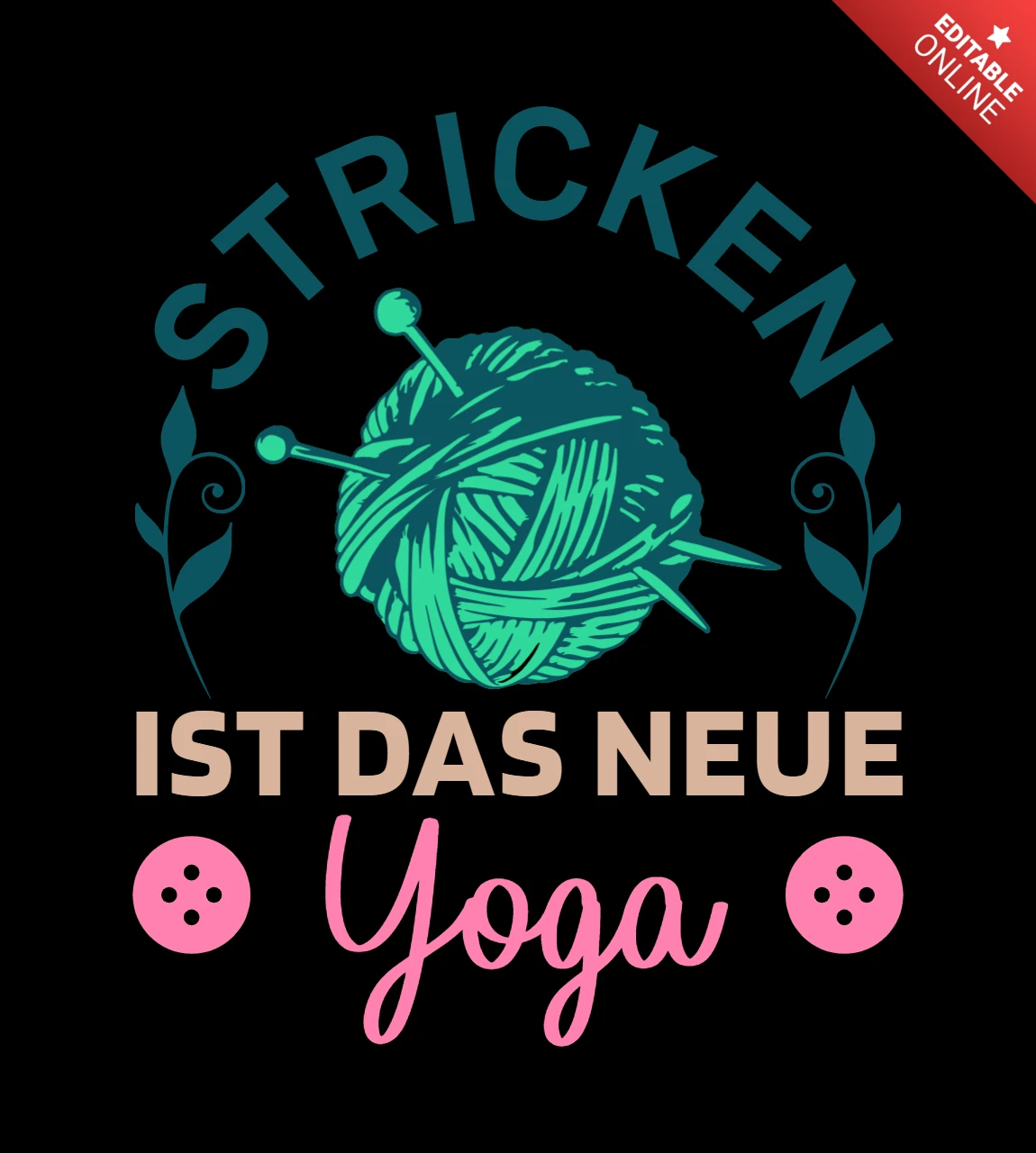 Örgü örmek yeni yoga komik tişört tasarımı