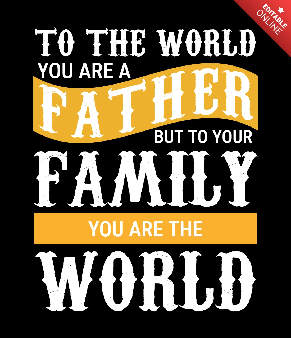 Happy Western Father's Day T-shirt Design Template