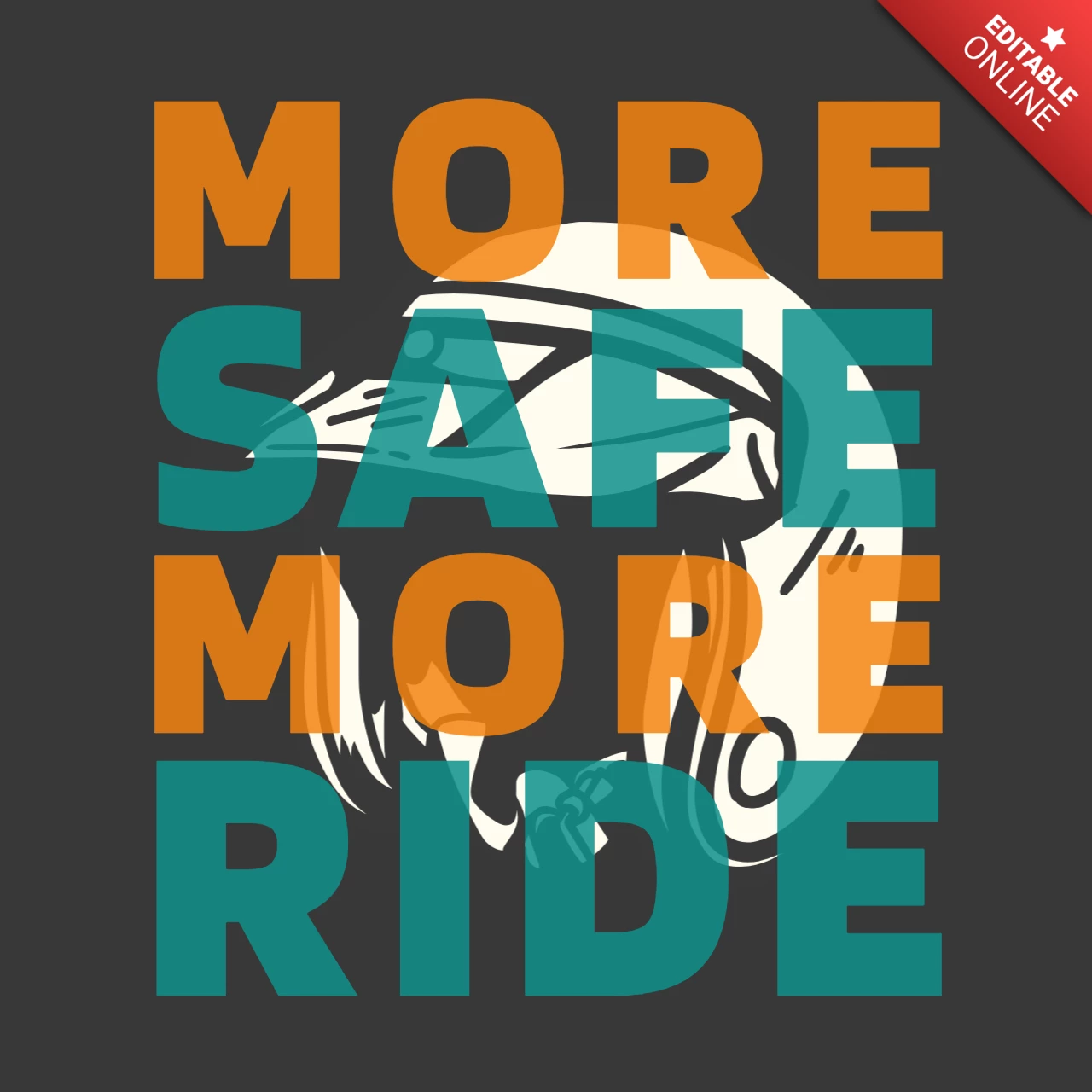 Motorcycle Helmet Vintage T-shirt Design Template