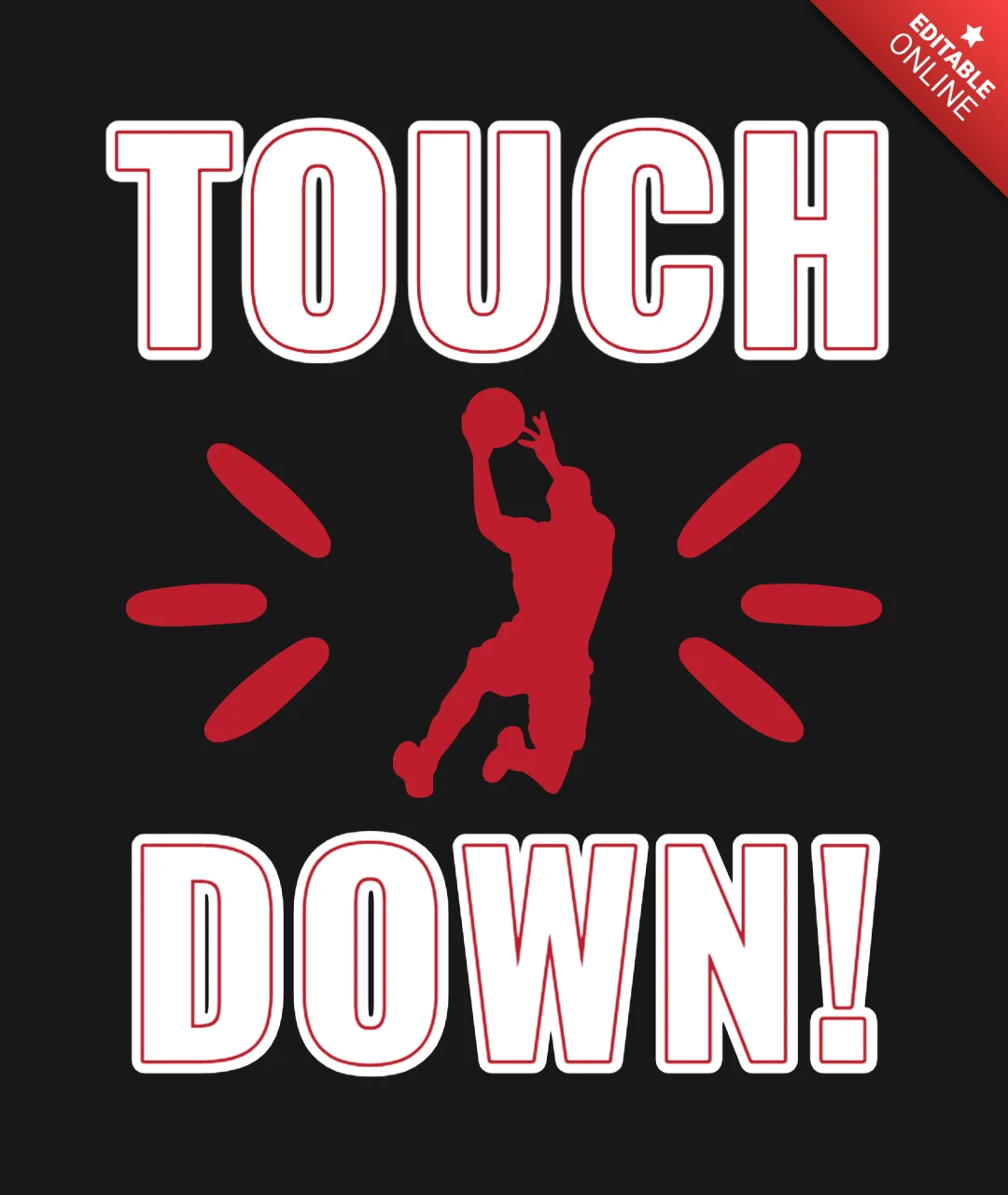 Touch down feier sport basketball merchandising design vorlage