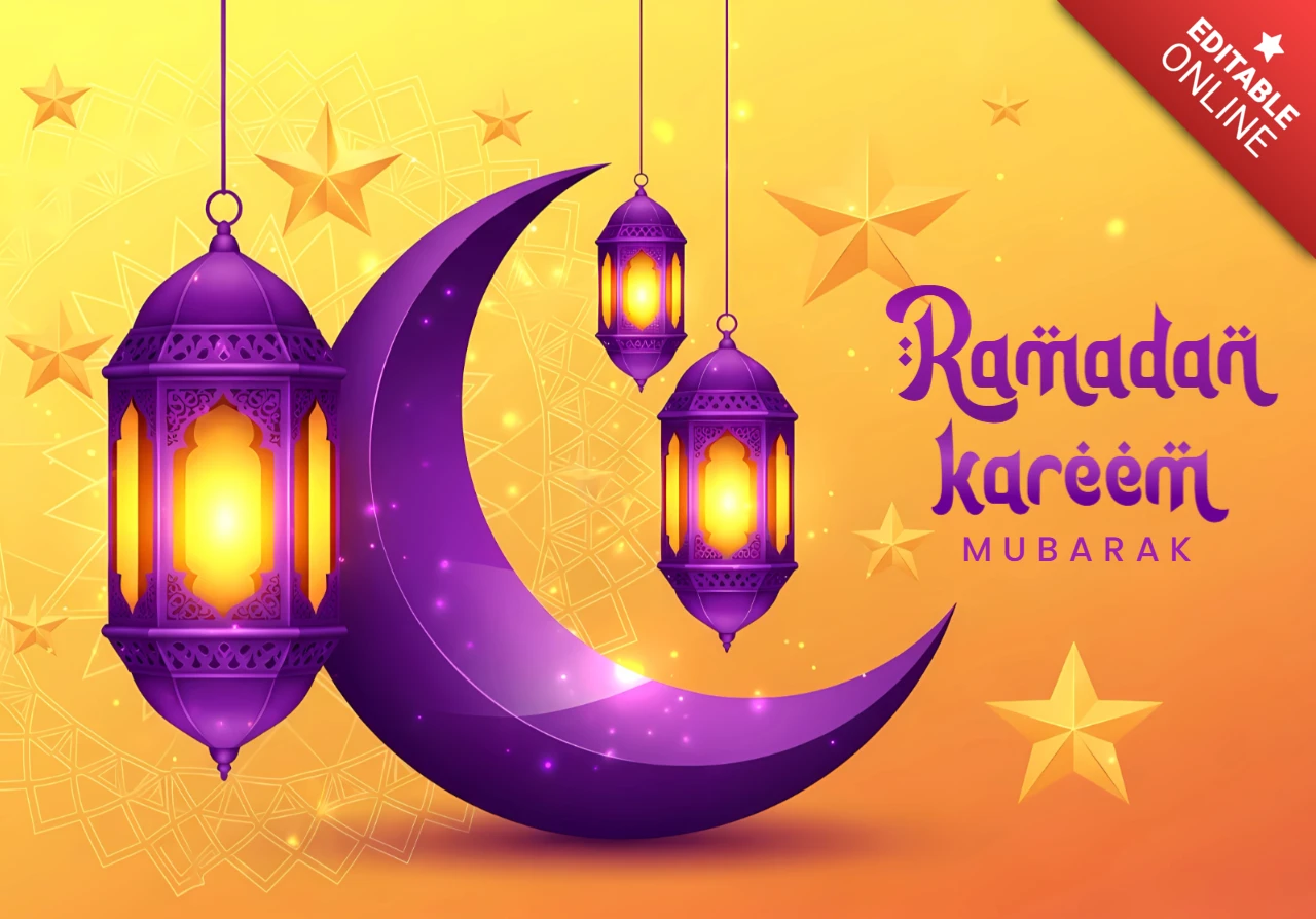 Ramadan-Laternen-Designvorlage für festliche Grußkarten