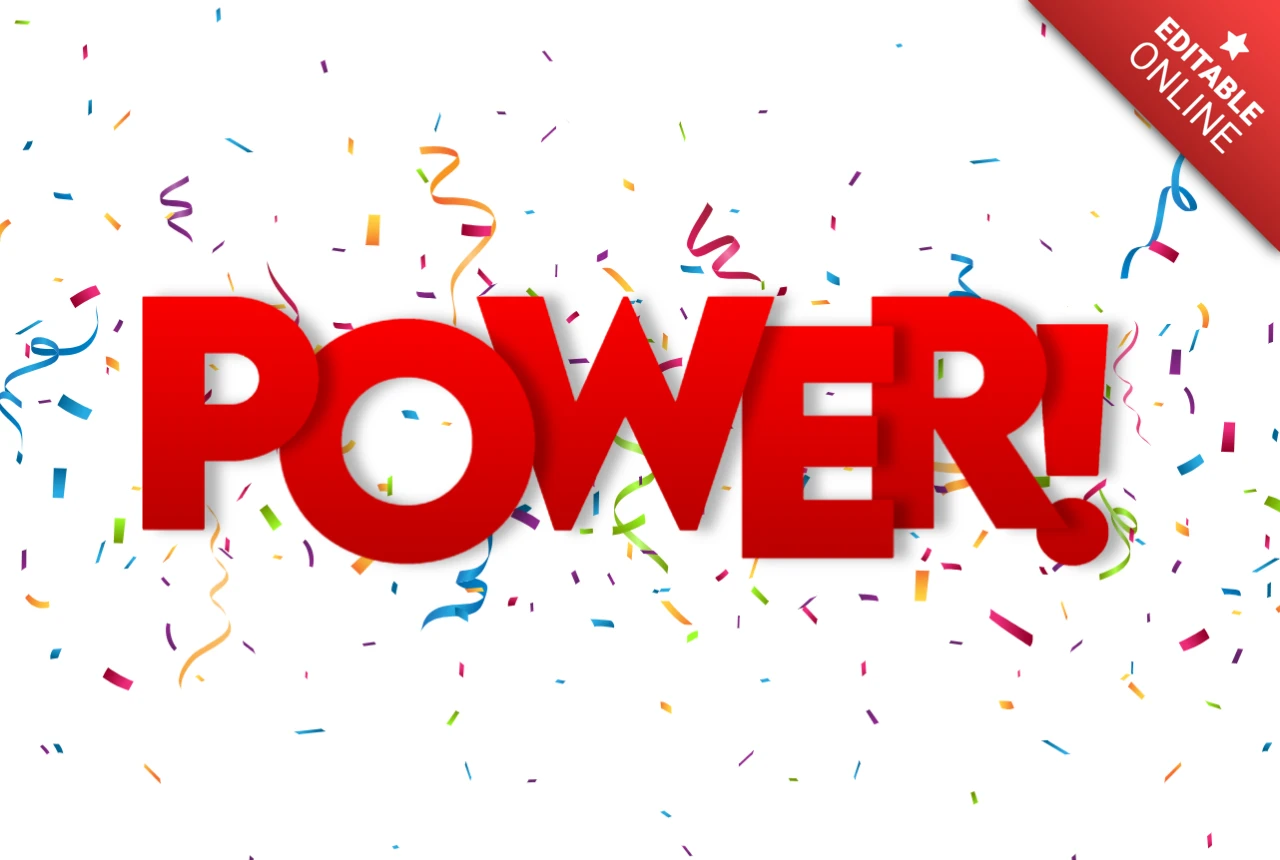Power Celebration Design Template for Dynamic Events