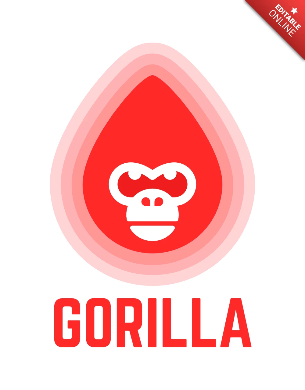 Modèle de logo Gorille