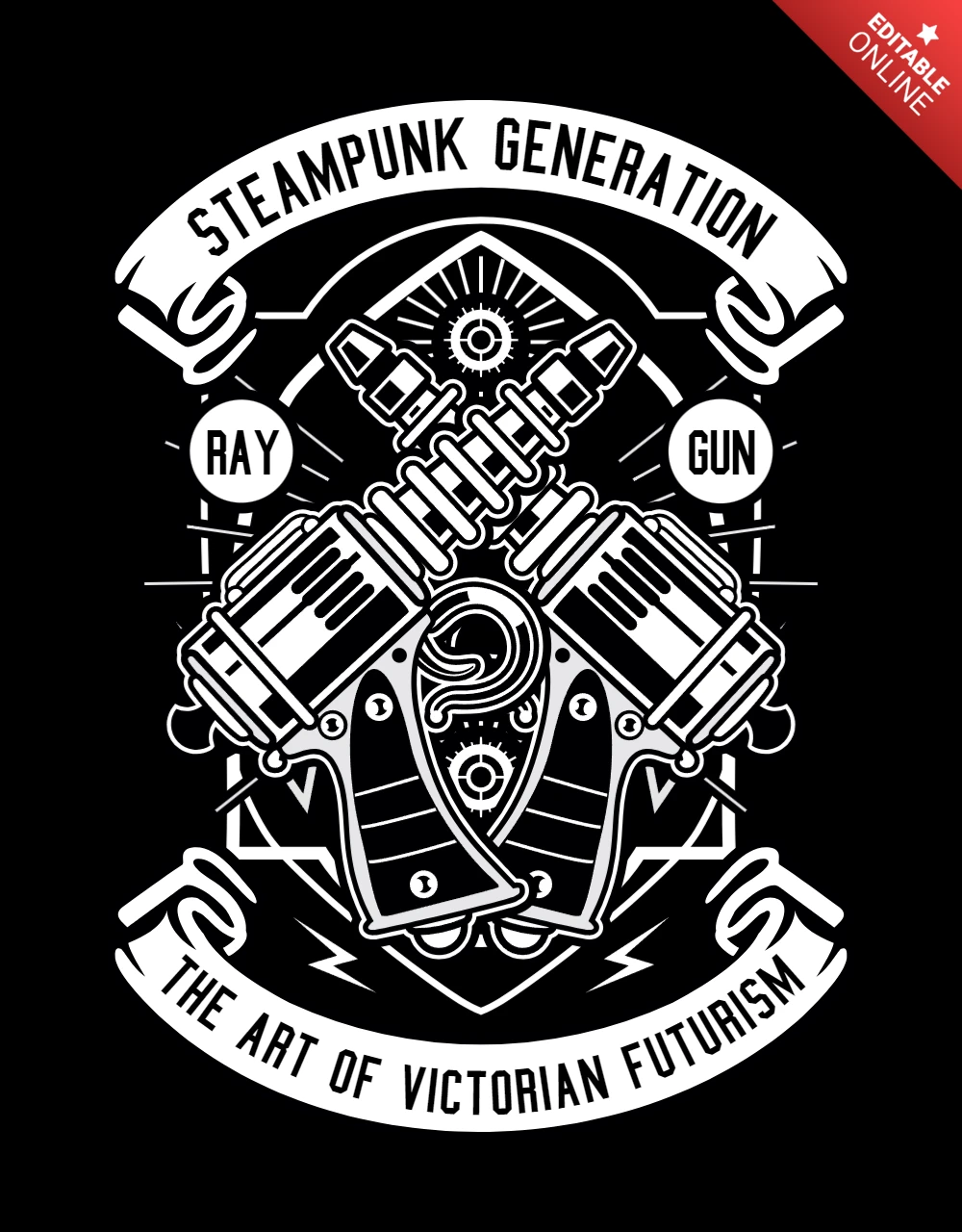 Modèle de t-shirt génération Steampunk