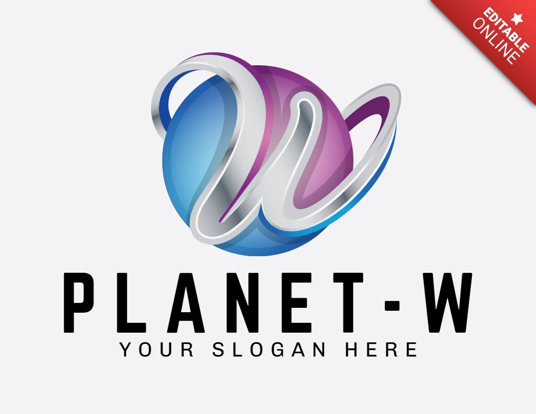 Szablon projektu logo planety w literę