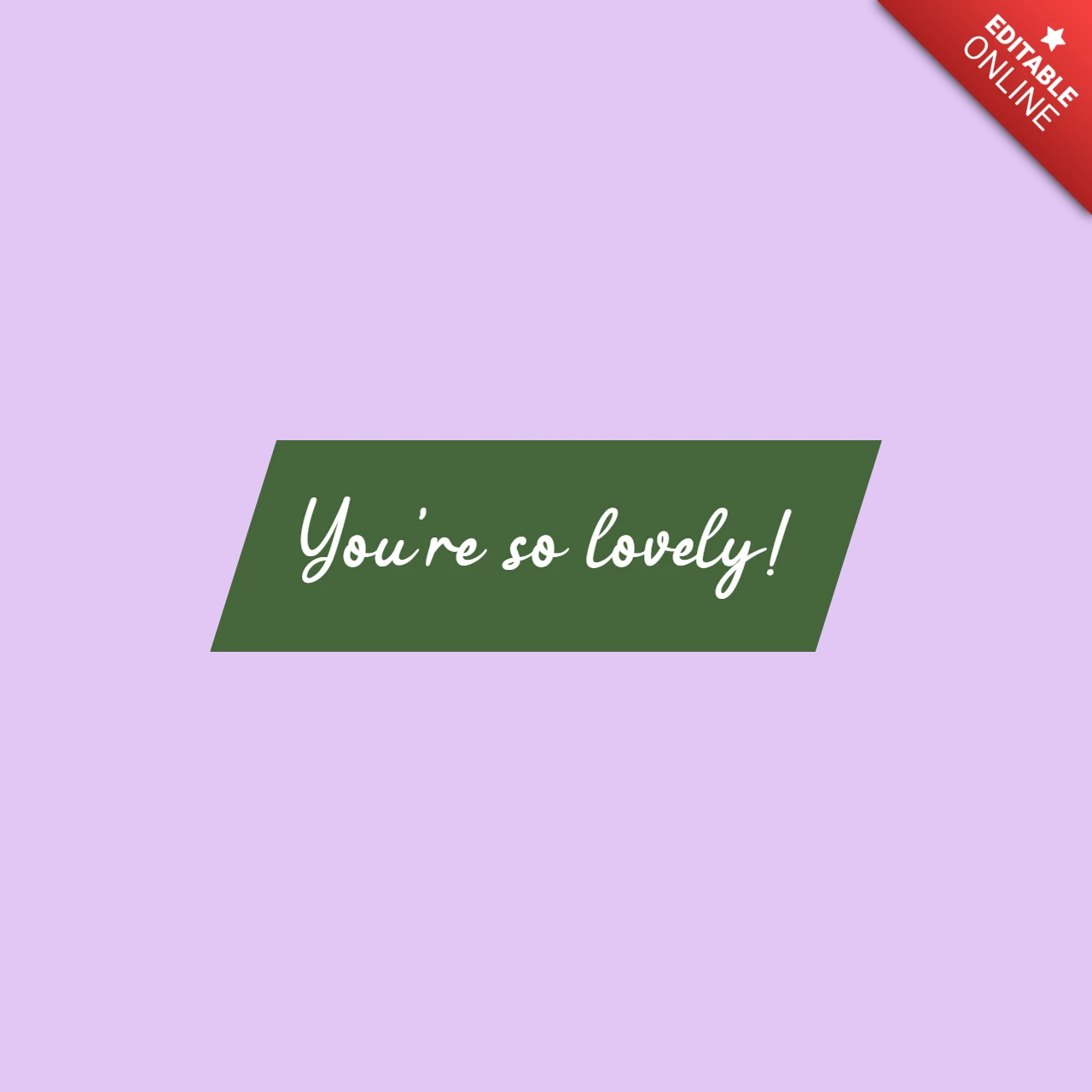 Lovely compliment instagram post design template