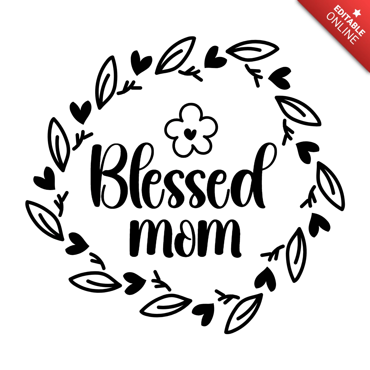 Blessed Mom T-Shirt Design Template