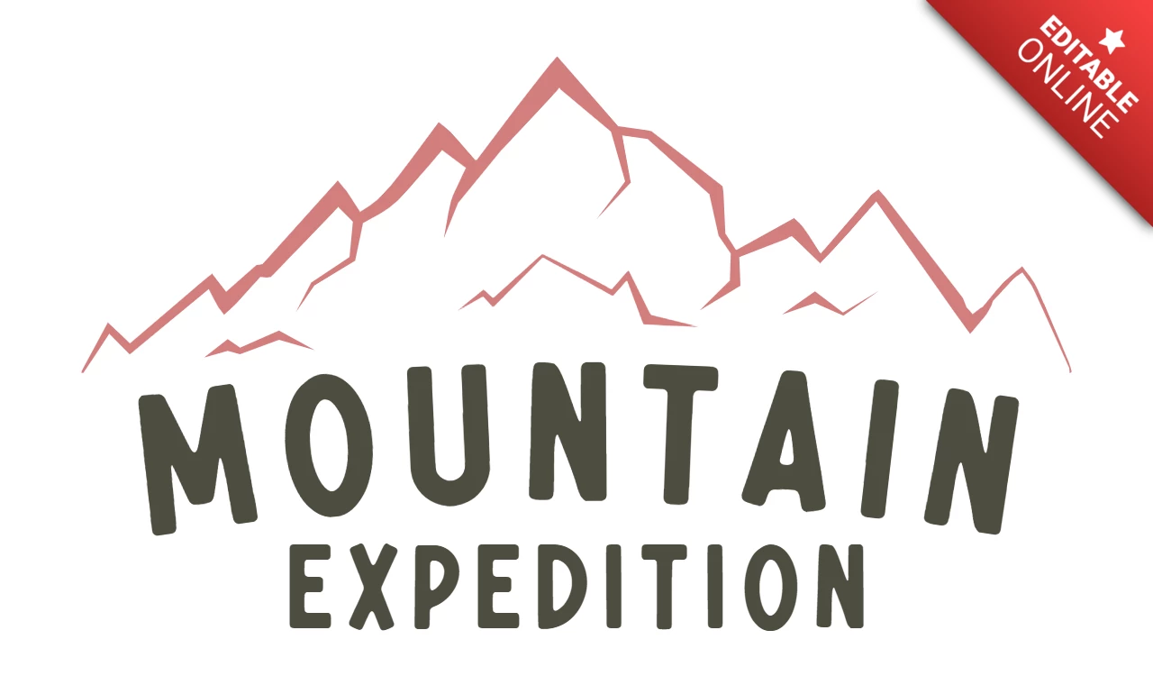 Bergexpedition Logo Vorlage Design